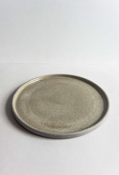 Textured Concrete Style Stoneware Dinner Plates