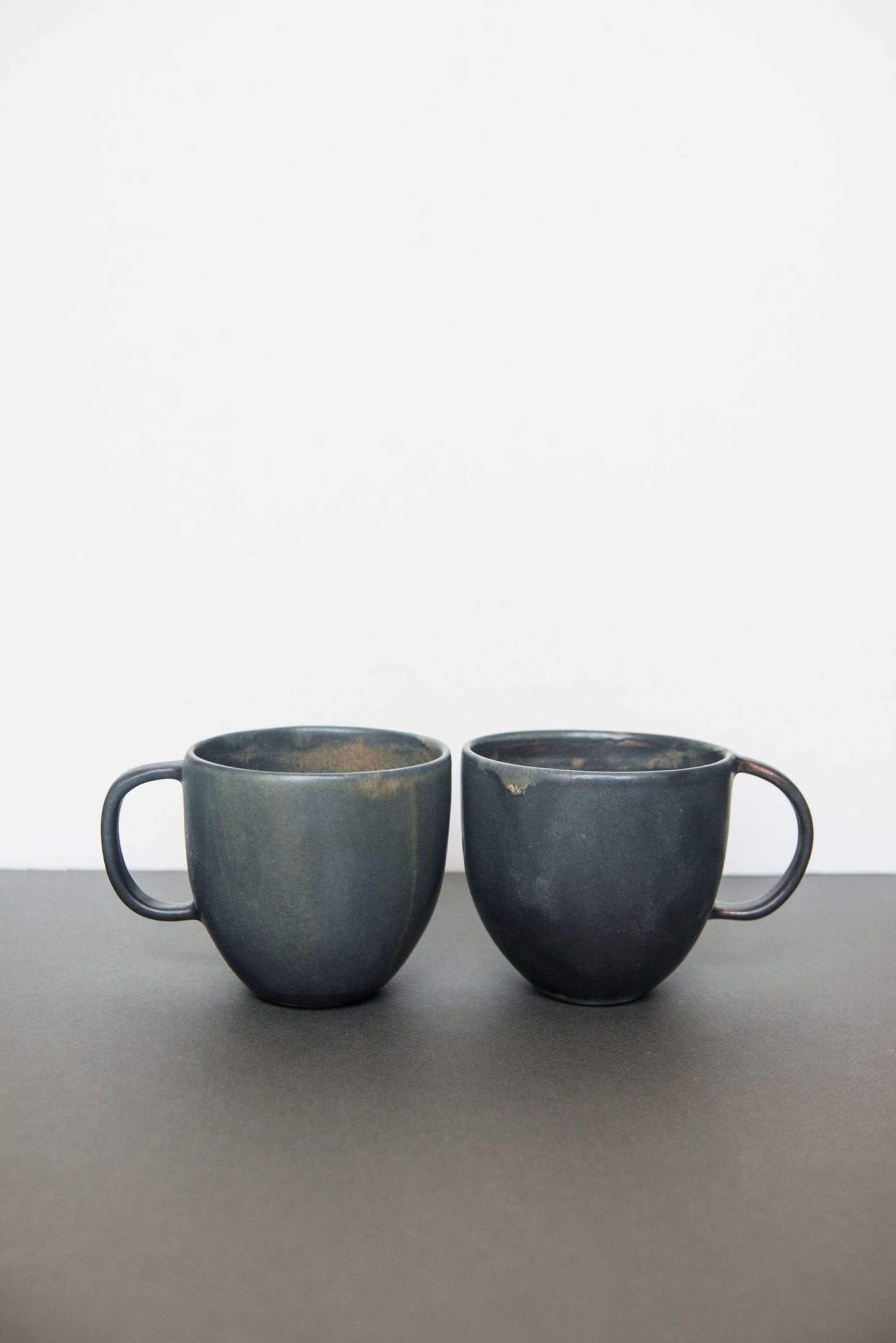 Modern Rust Stoneware Coffee Mug With Handle
