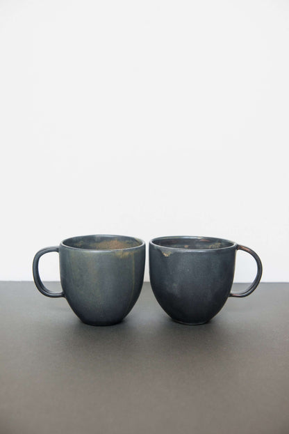 Modern Rust Stoneware Coffee Mug With Handle