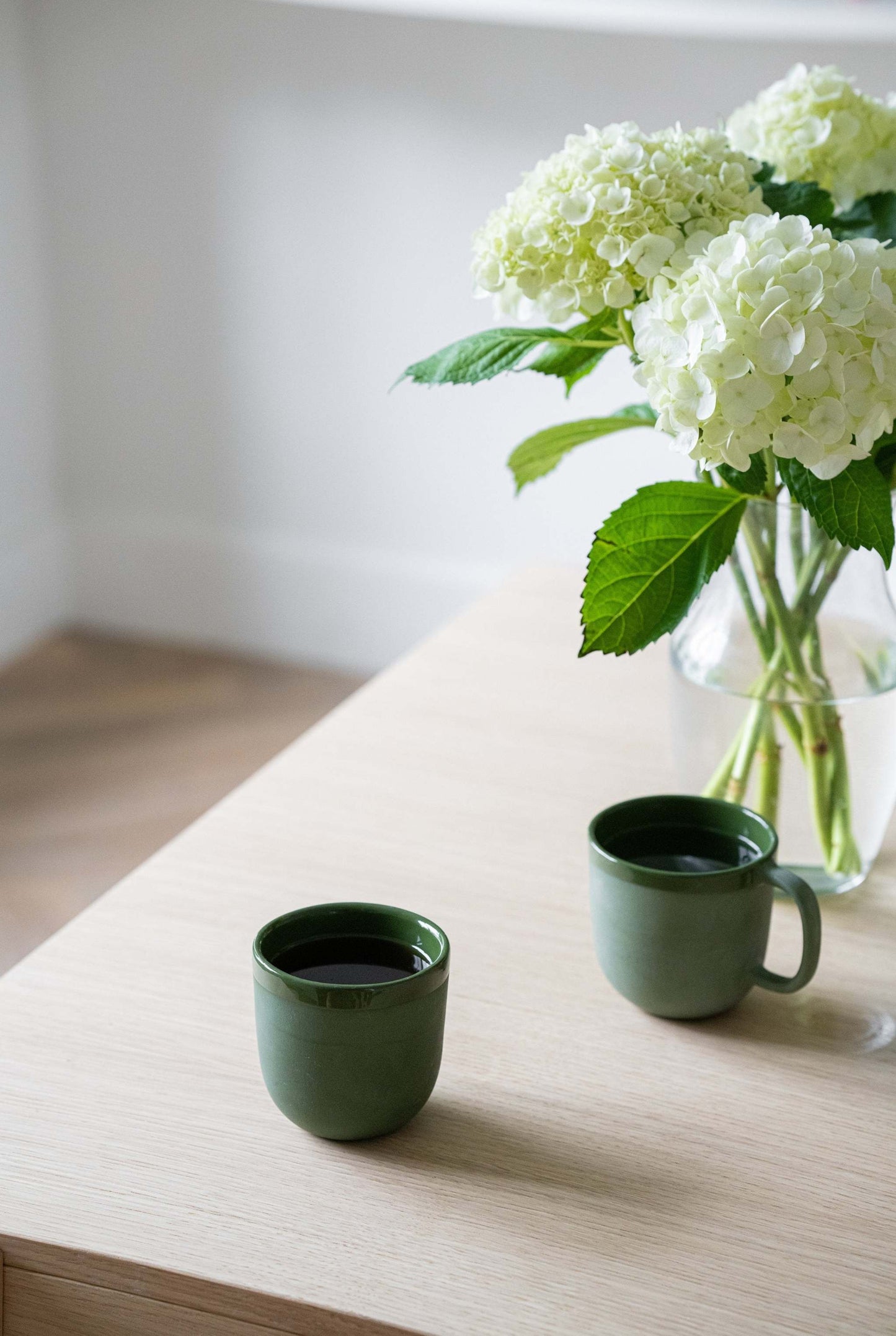 Handmade Green Porcelain Tea and Coffee Cup