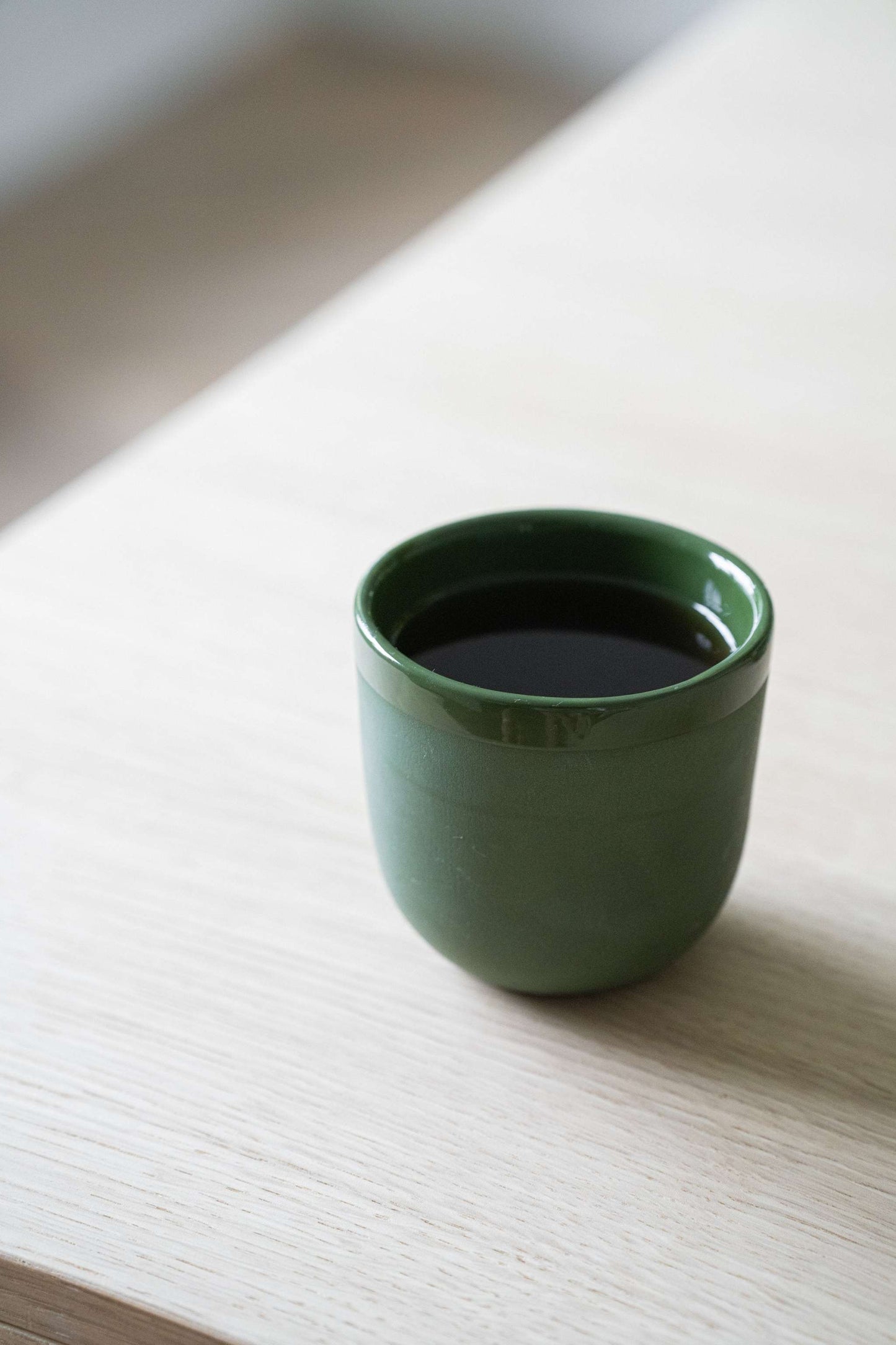 Handmade Green Porcelain Tea and Coffee Cup