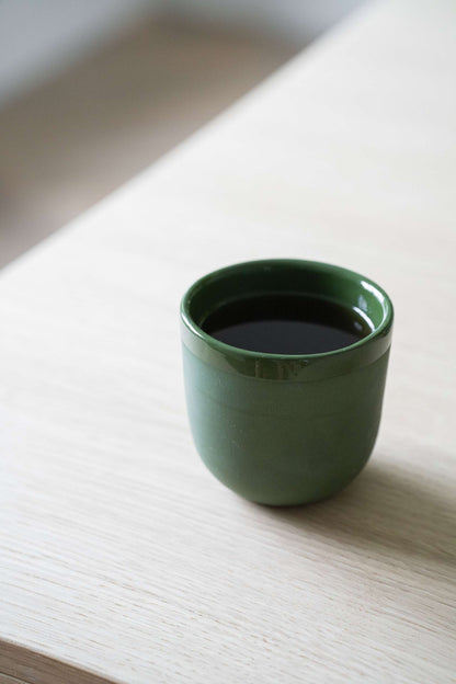 Handmade Green Porcelain Tea and Coffee Cup