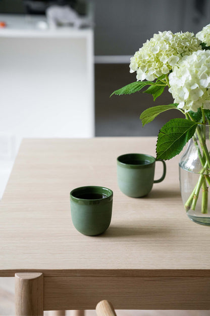 Handmade Green Porcelain Tea and Coffee Cup