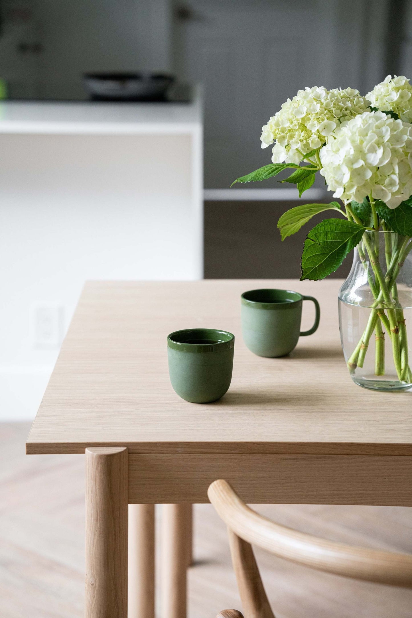 Handmade Green Porcelain Tea and Coffee Cup