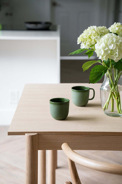 Green and Handmade Porcelain Polished Mug