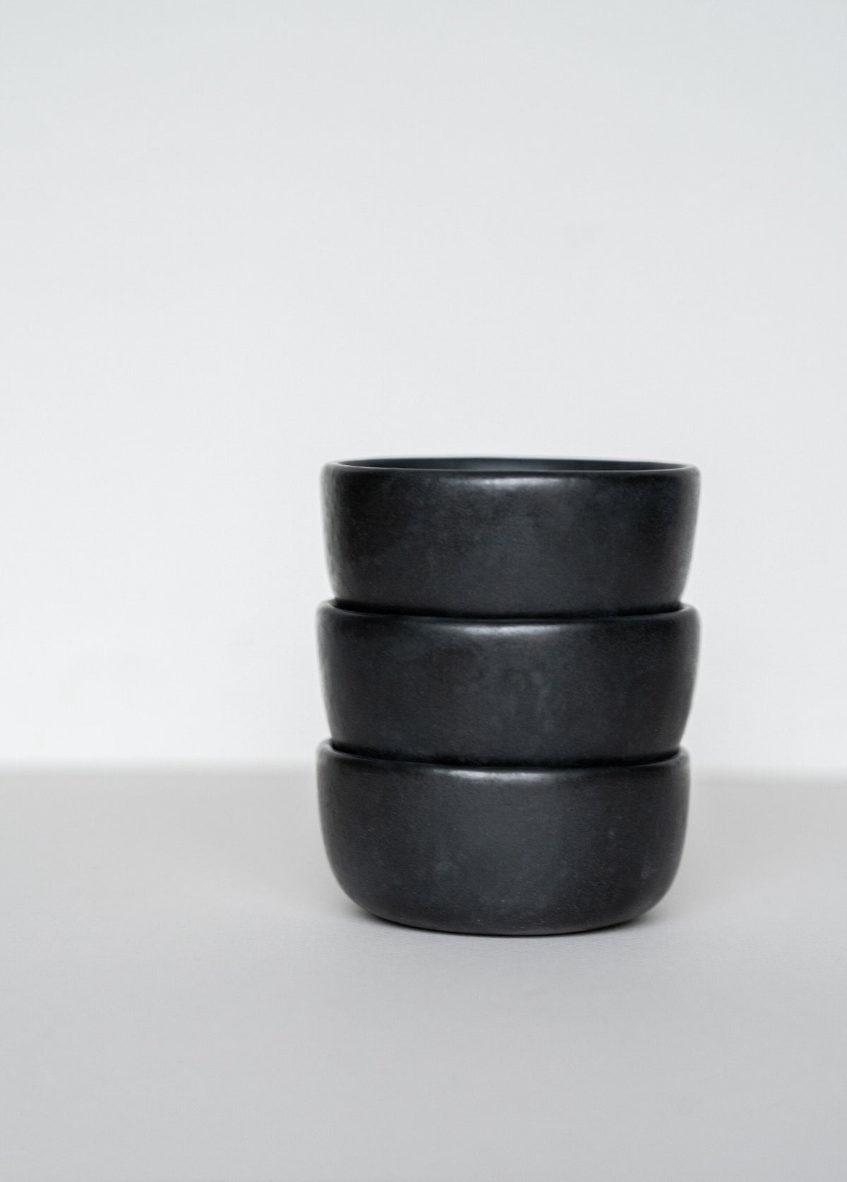 Black matte stoneware pinch bowls stack of 3 by CREATING COMFORT serveware on Tampa Home & Garden Store