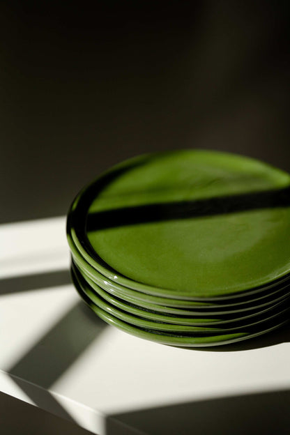 Handmade Green Porcelain Dinner Plate For Home
