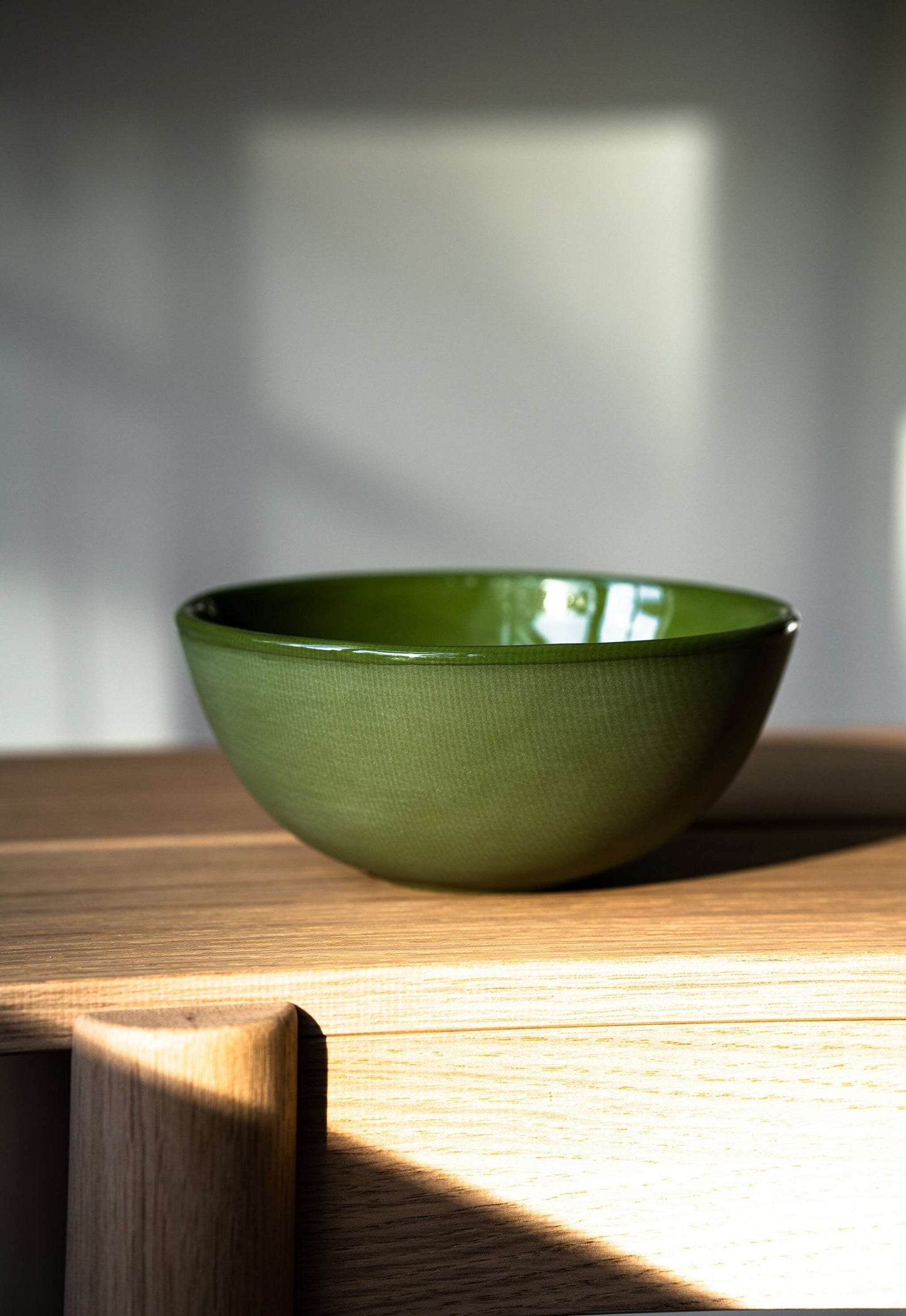 Handmade Green Porcelain Bowl for Dining