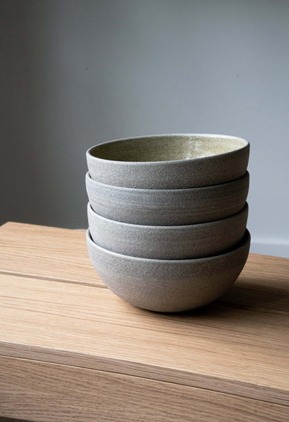 Textured Concrete Stoneware Bowl for Daily Use