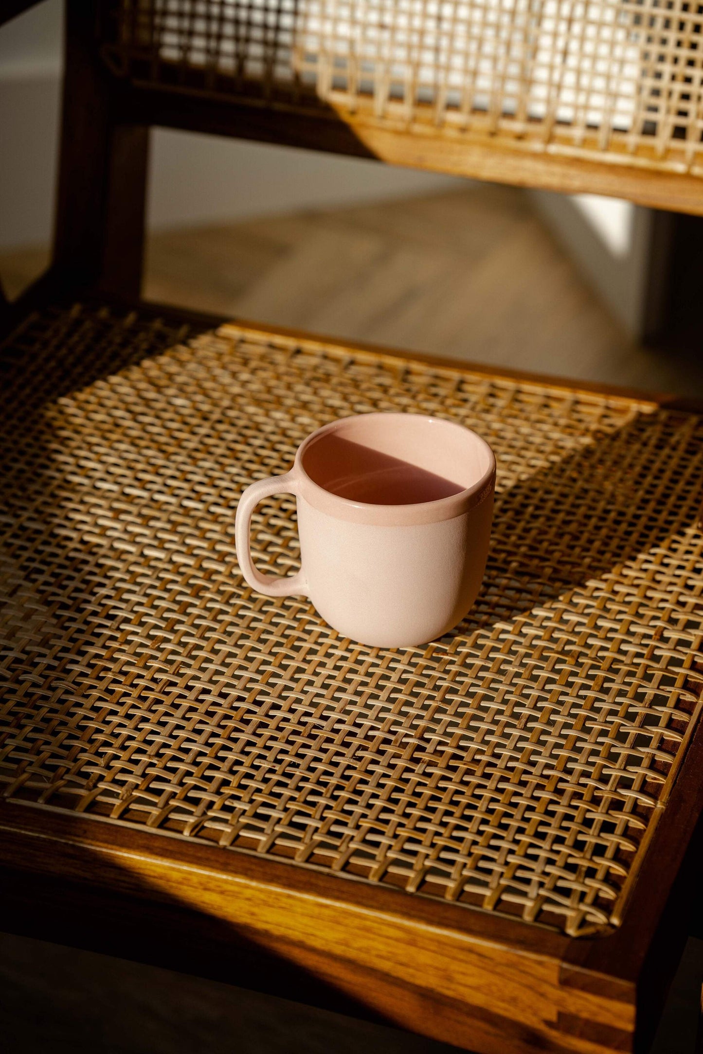 Elegant Powder Pink Coffee Mug and Glazed Finish