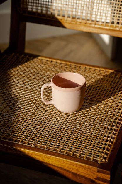 Elegant Powder Pink Coffee Mug and Glazed Finish