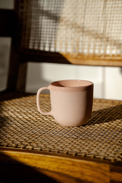 Elegant Powder Pink Coffee Mug and Glazed Finish