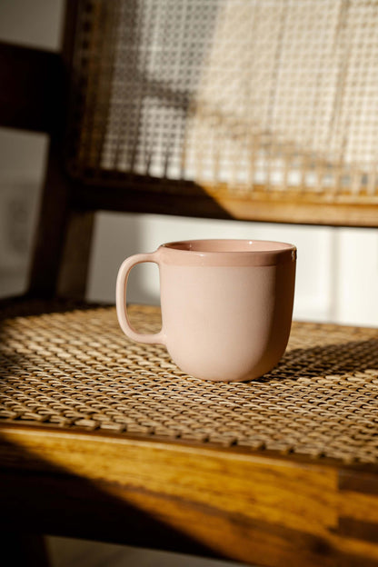 Elegant Powder Pink Coffee Mug and Glazed Finish