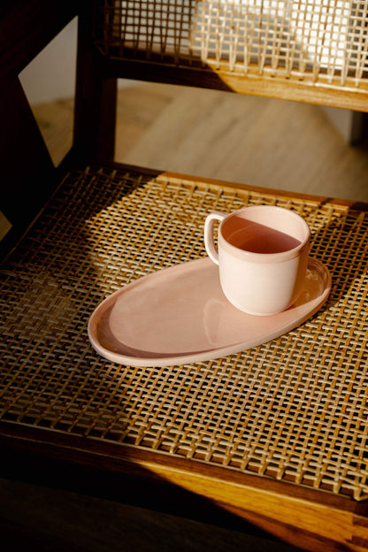 Elegant Powder Pink Coffee Mug and Glazed Finish