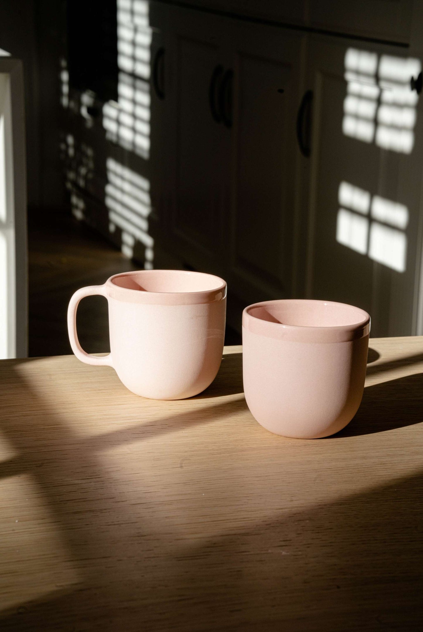 Elegant Powder Pink Coffee Mug and Glazed Finish