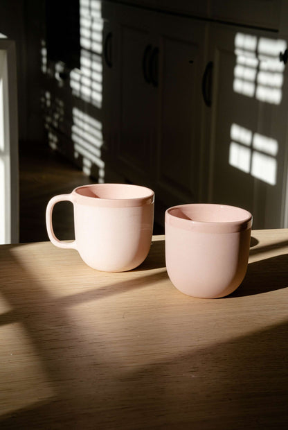 Elegant Powder Pink Coffee Mug and Glazed Finish