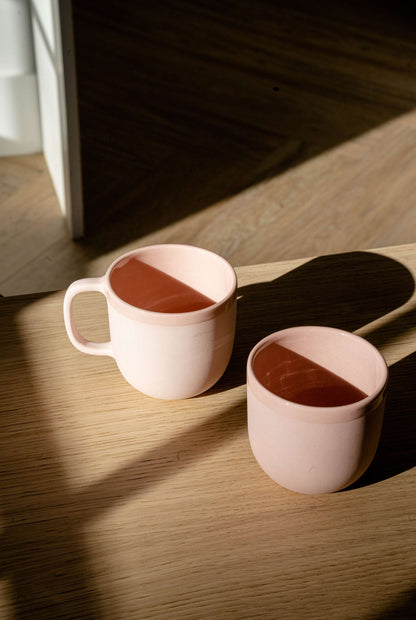 Elegant Powder Pink Coffee Mug and Glazed Finish