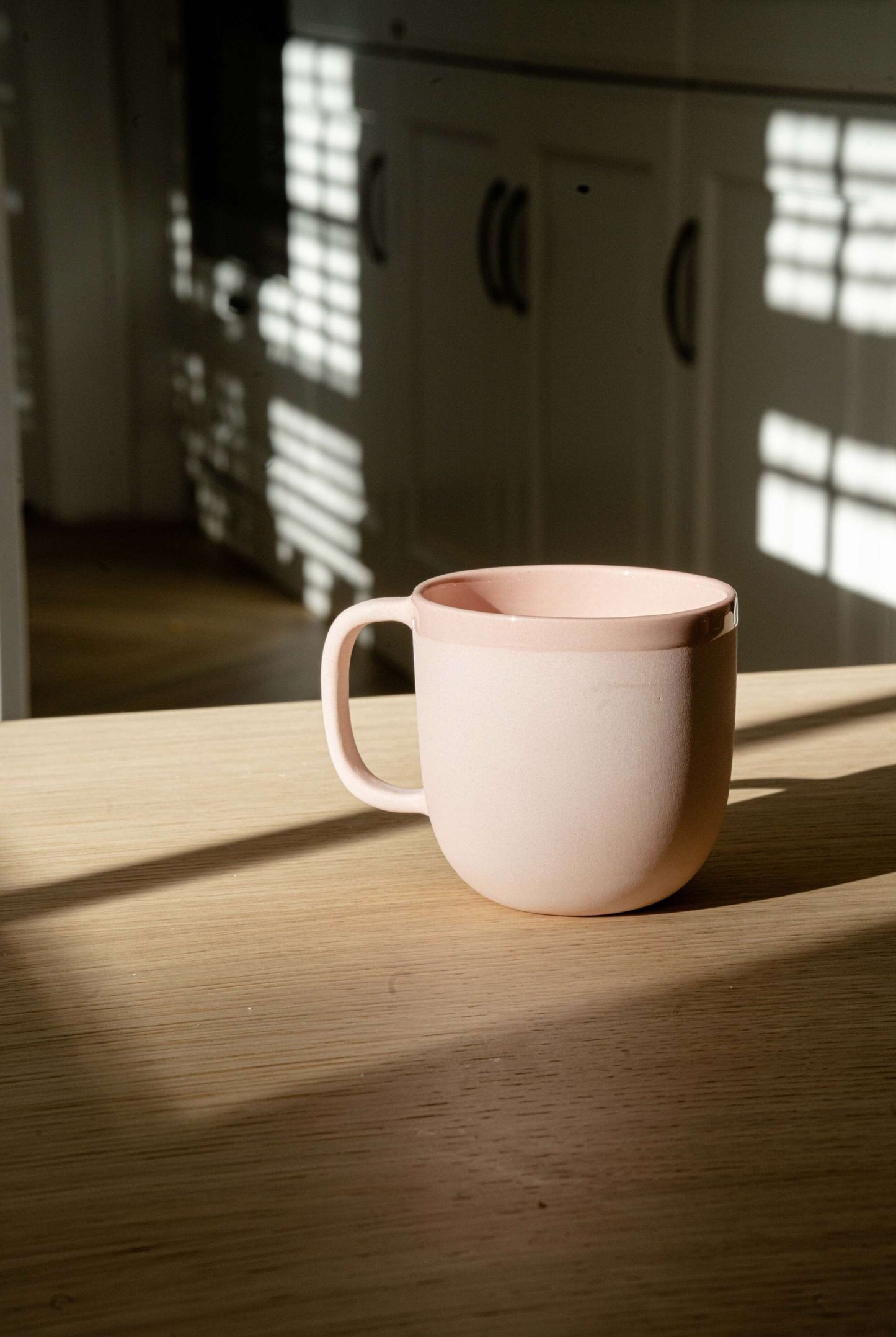 Elegant Powder Pink Coffee Mug and Glazed Finish