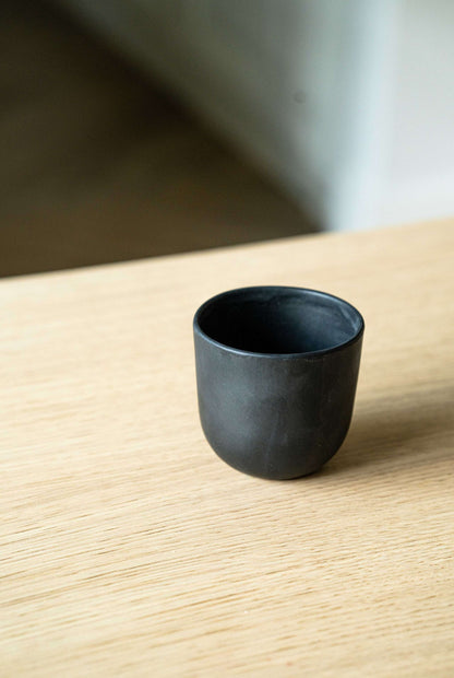 Handmade Black Stoneware Cup For Coffee And Tea