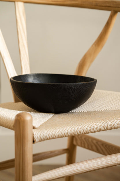 Hand-Carved Large Charred Wood Bowl black finish by Creating Comfort on Tampa Home & Garden Store