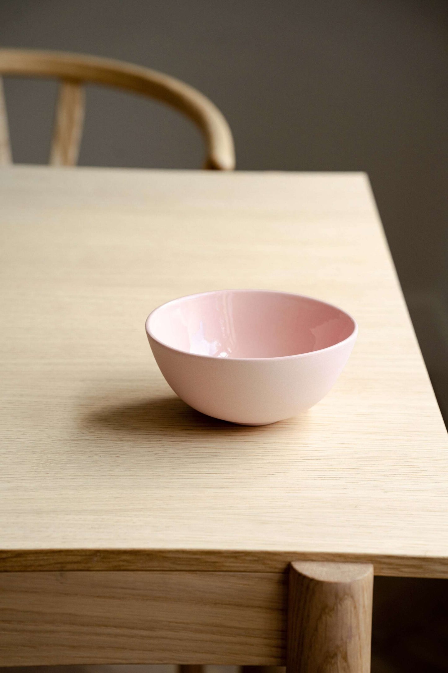 Handmade Porcelain and Powder Pink Dining Bowls