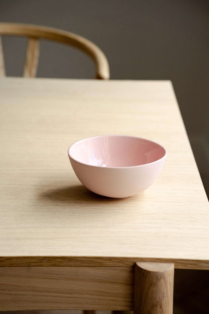 Handmade Porcelain and Powder Pink Dining Bowls