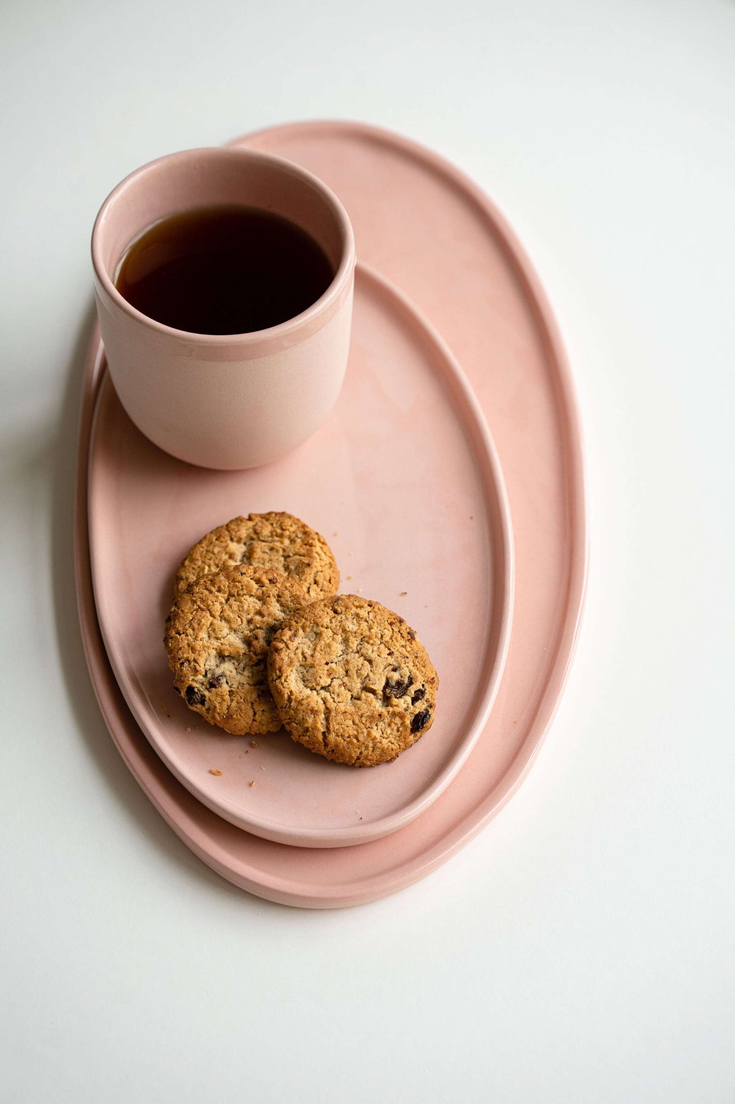 Handmade Porcelain Coffee Cup In Powder Pink