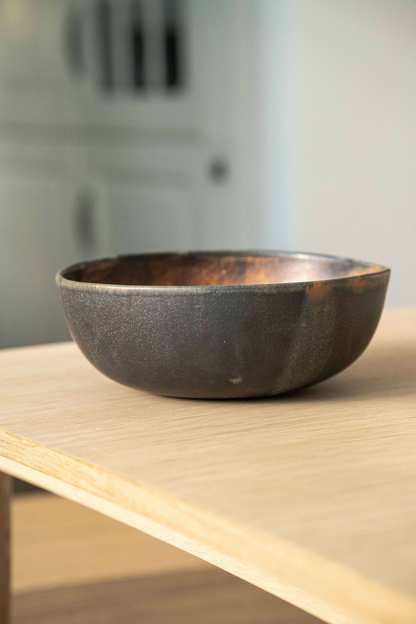 Handcrafted Rust Stoneware And Nesting Bowl Set