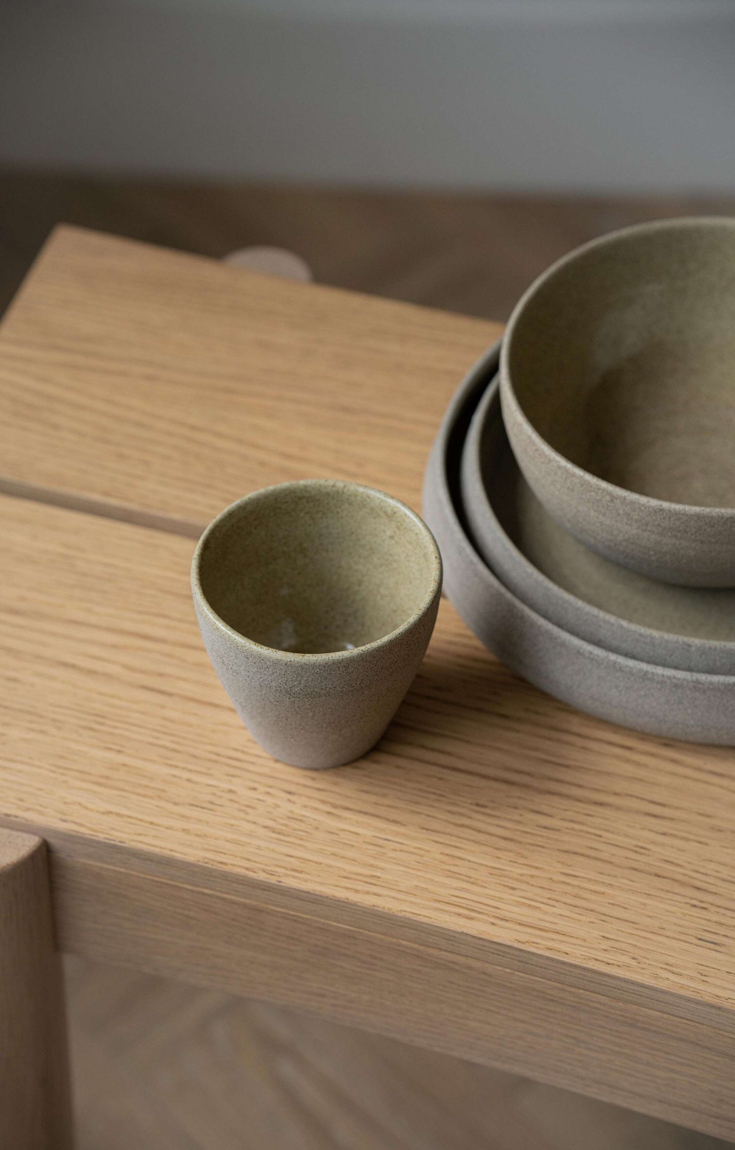 Glossy Concrete Finish and Stoneware Mug