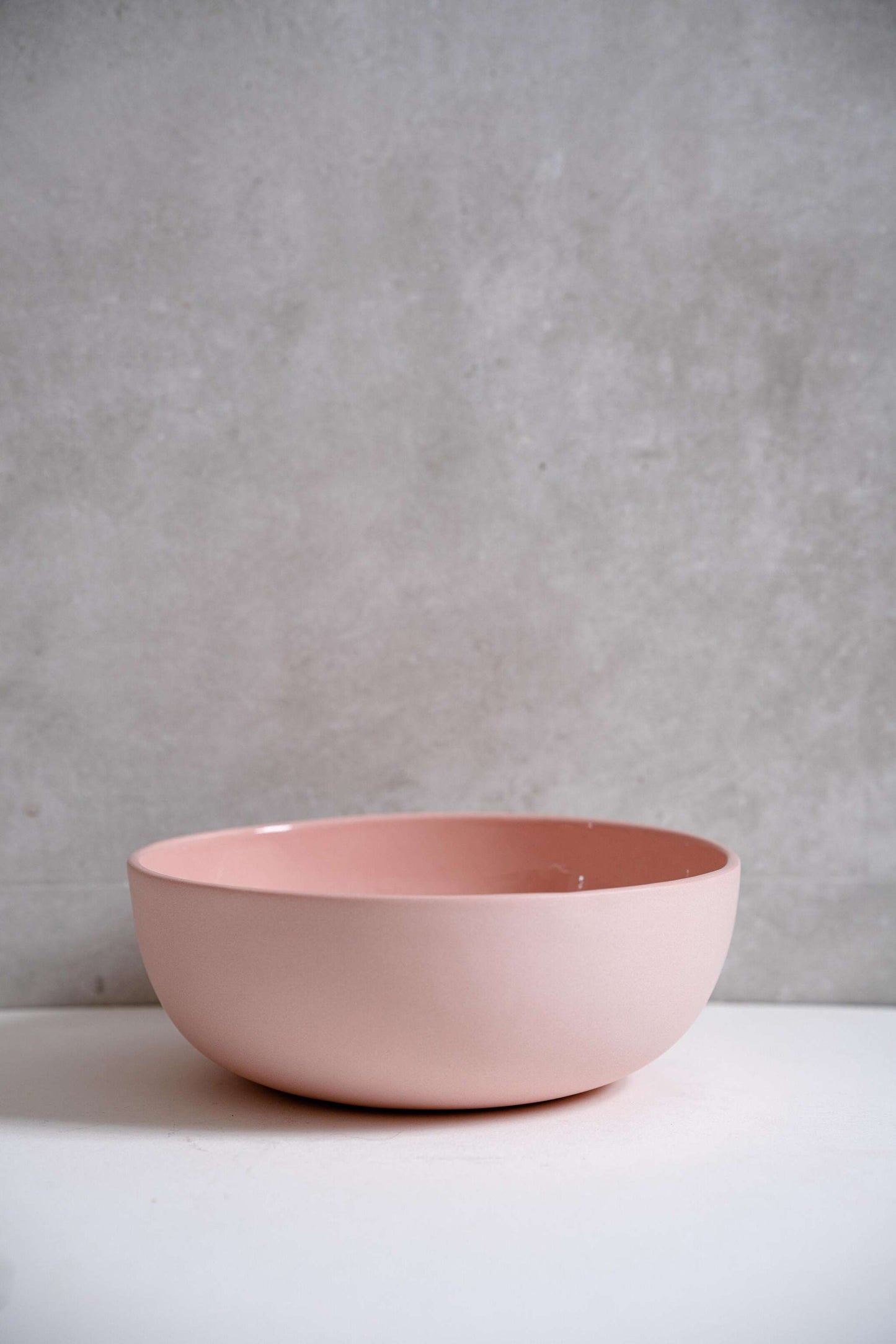 Handmade Porcelain Serving Bowl in Powder Pink