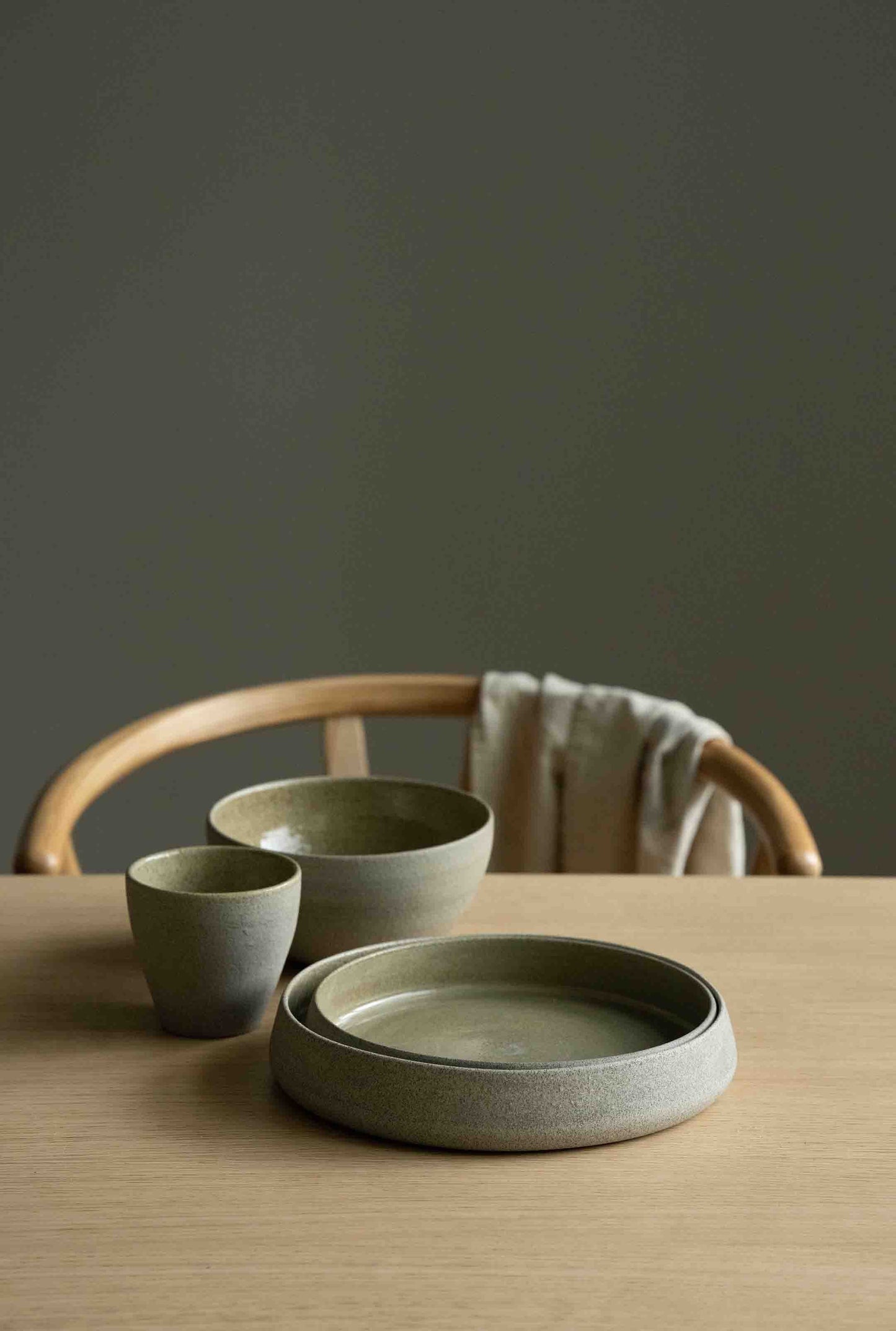 Handmade Stoneware Dinner Set and the Cup