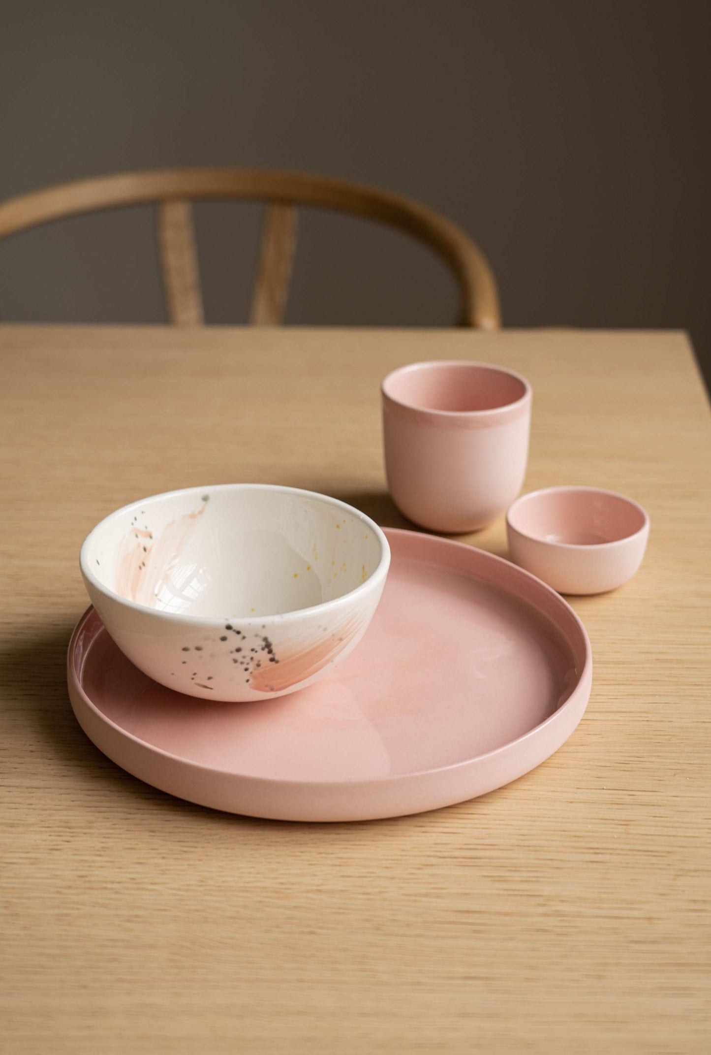 Handmade Porcelain Coffee Cup In Powder Pink