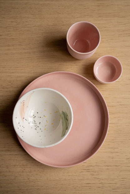 Handmade Porcelain Coffee Cup In Powder Pink
