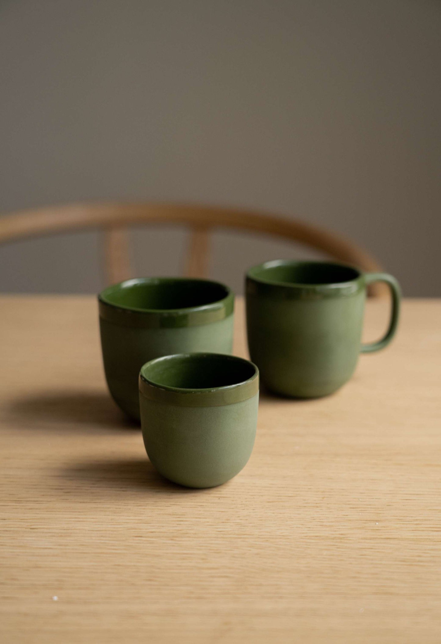 Handmade Green Porcelain Tea and Coffee Cup