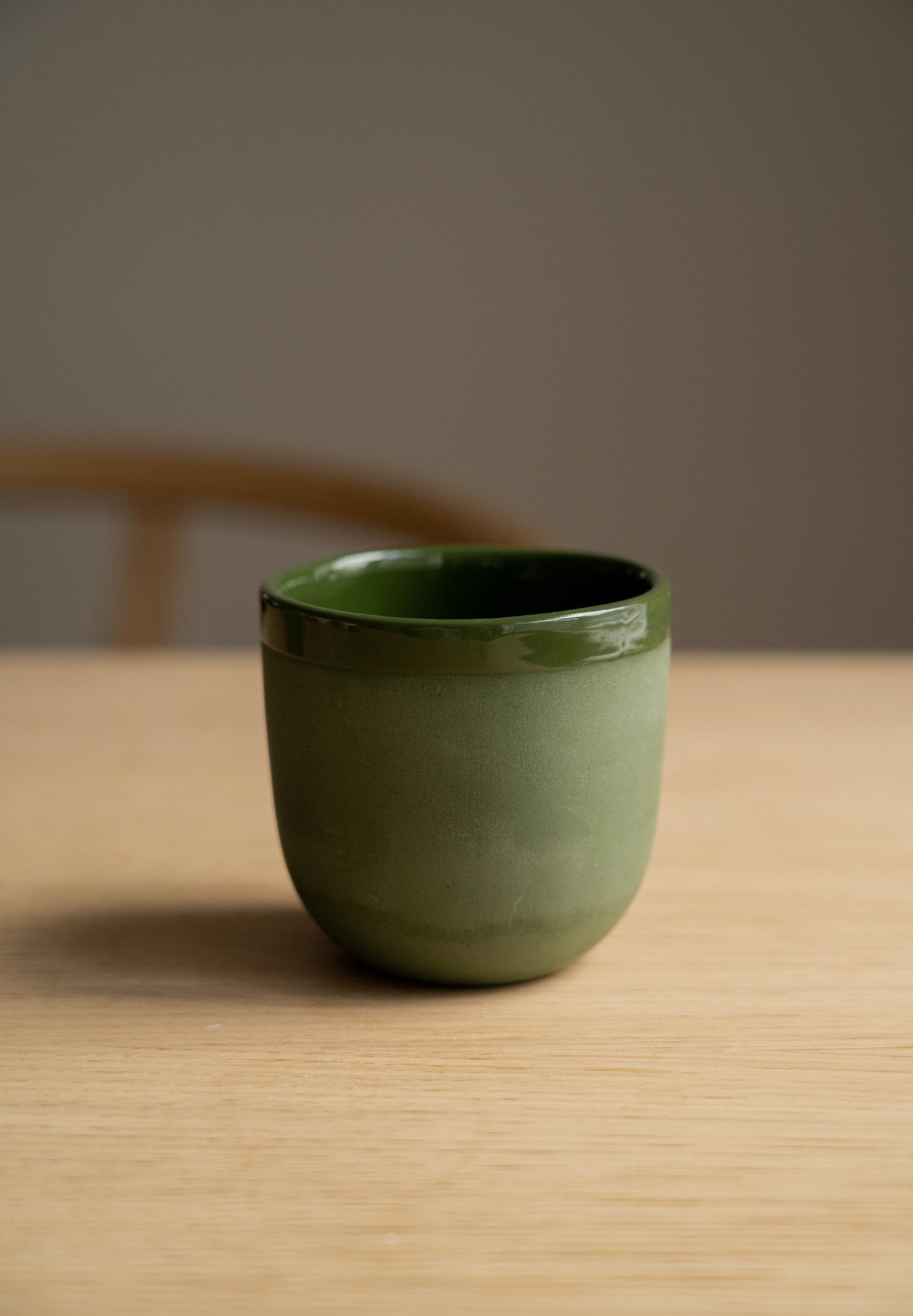 Handmade Green Porcelain Tea and Coffee Cup