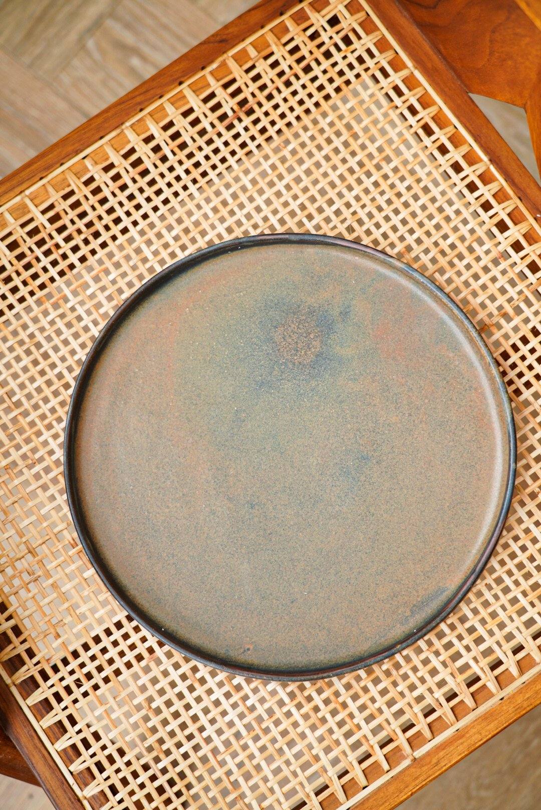 Hand Dipped Rust Stoneware Dinner Plates