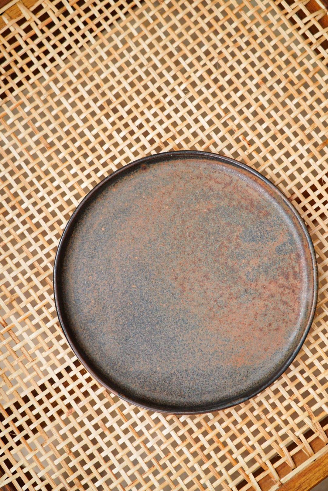 Hand Dipped Rust Stoneware Dinner Plates