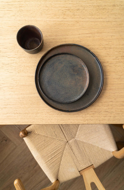 Hand Dipped Rust Stoneware Dinner Plates