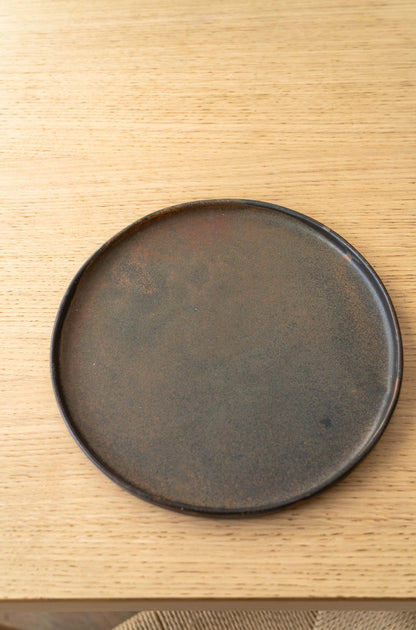 Hand Dipped Rust Stoneware Dinner Plates