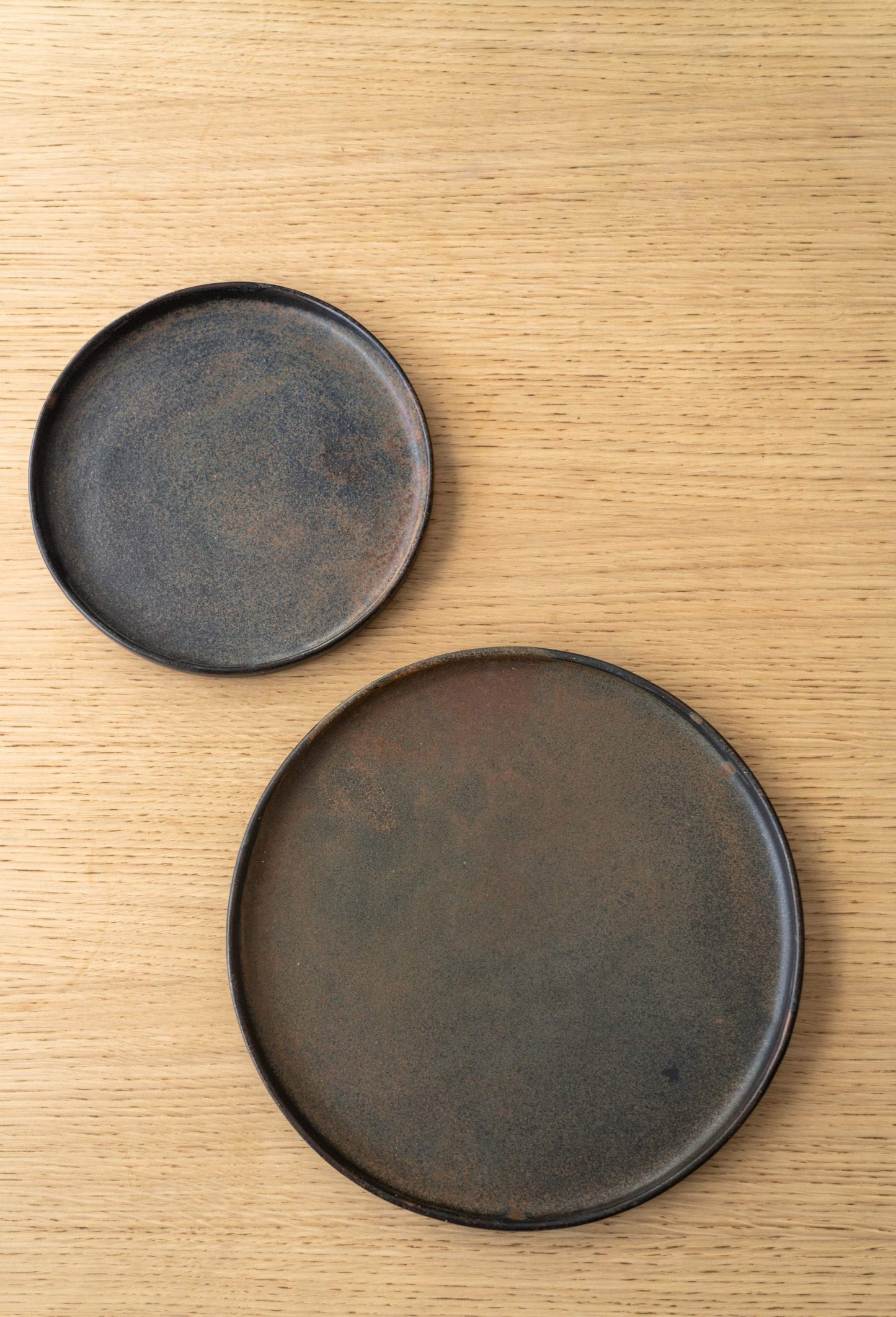 Hand Dipped Rust Stoneware Dinner Plates