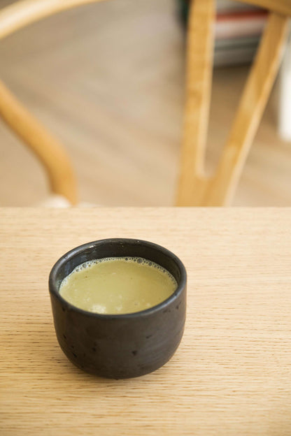 Elegant Black Matcha Bowl and Handmade Stoneware