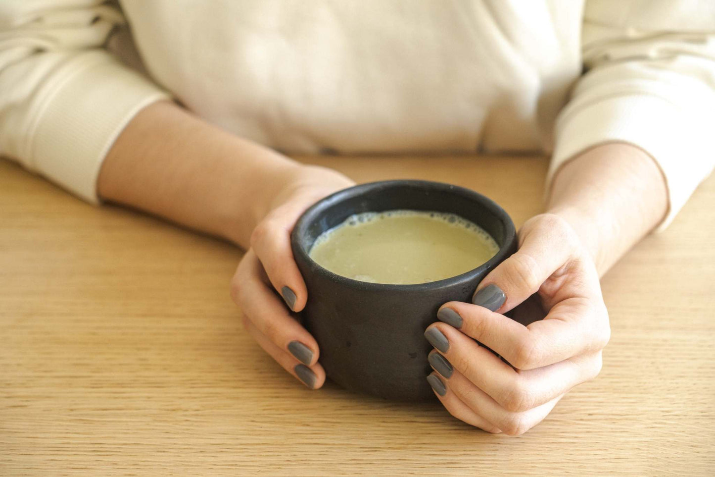 Elegant Black Matcha Bowl and Handmade Stoneware