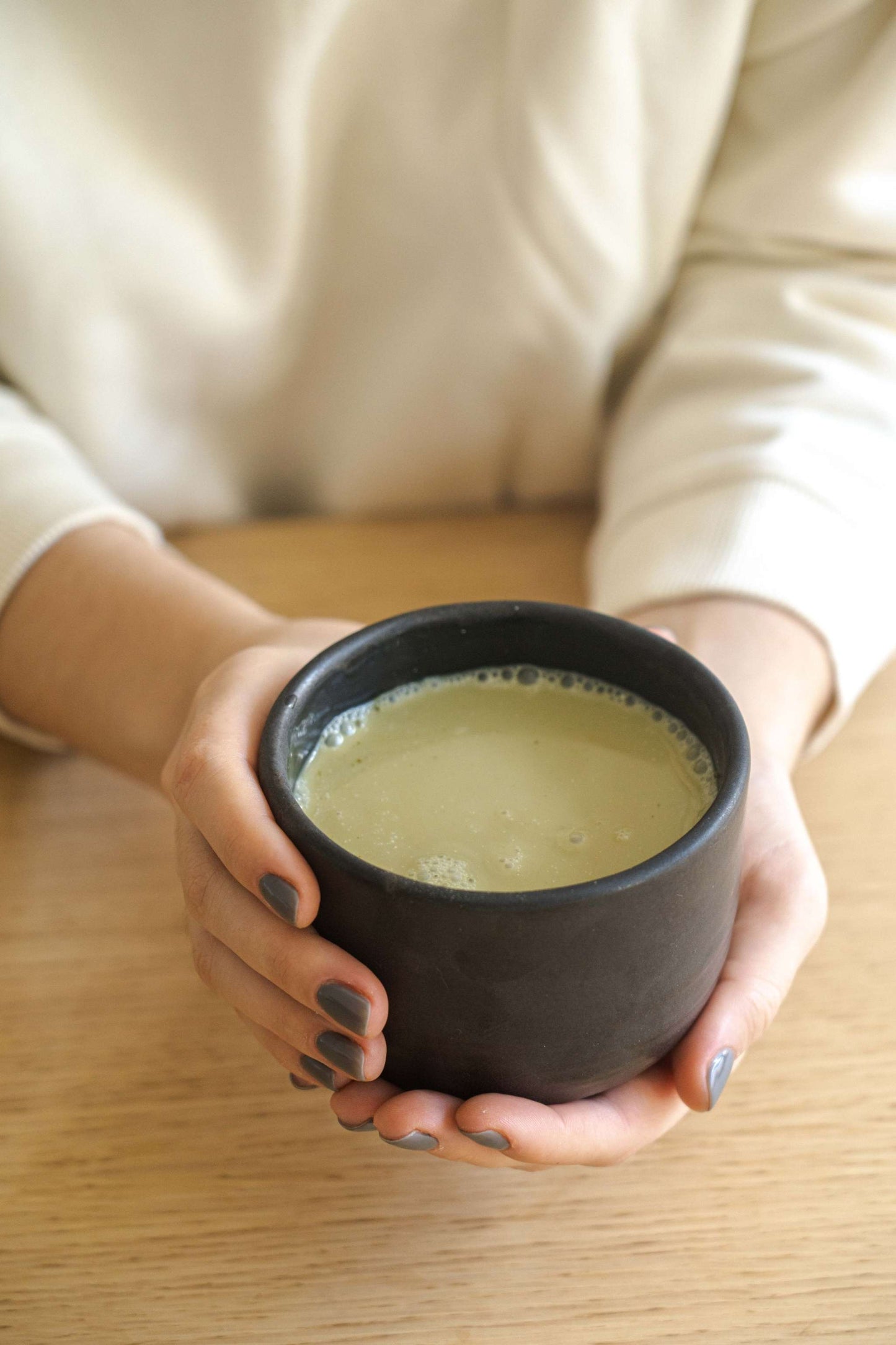 Elegant Black Matcha Bowl and Handmade Stoneware