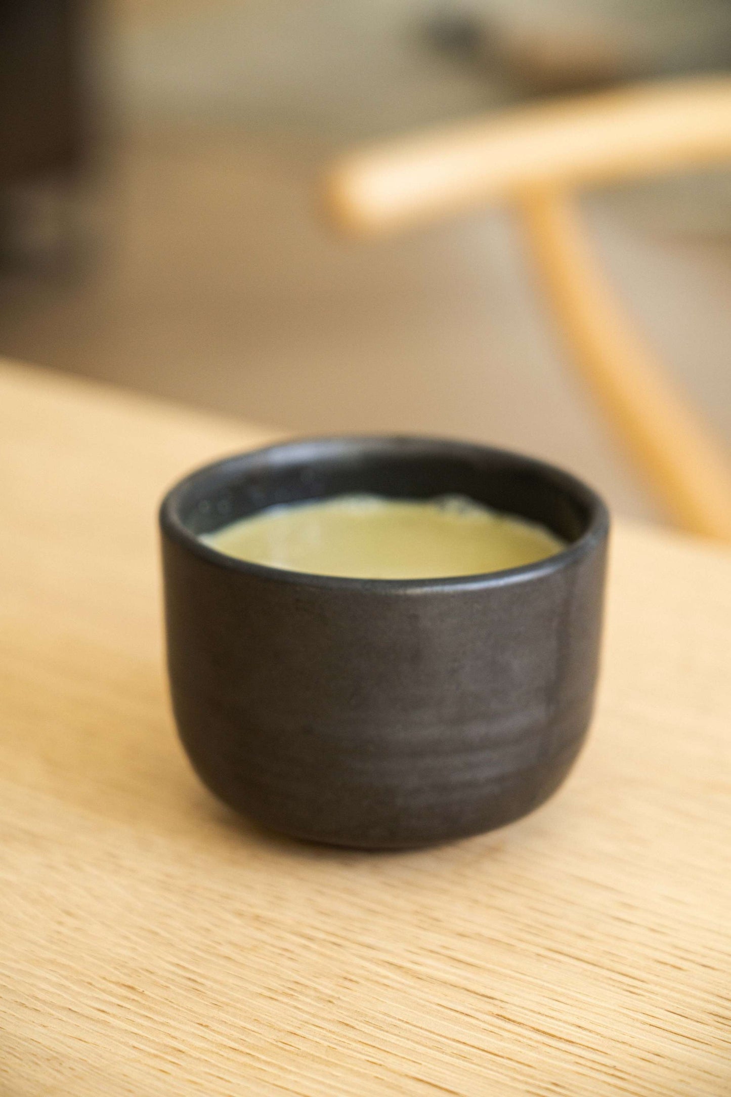 Elegant Black Matcha Bowl and Handmade Stoneware