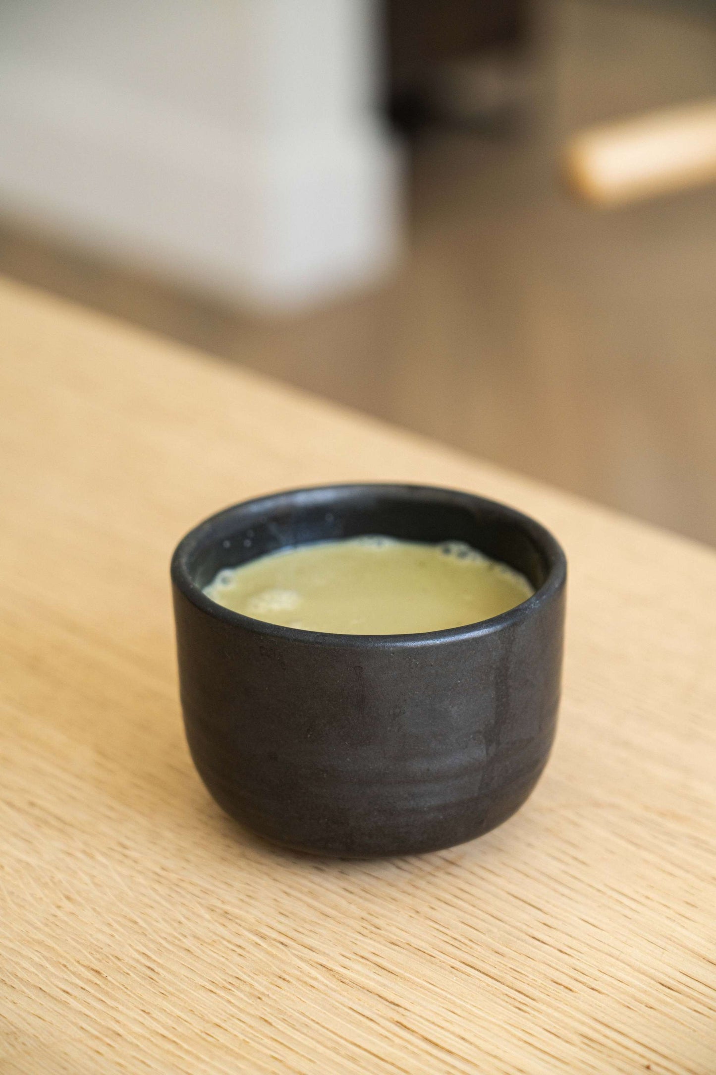 Elegant Black Matcha Bowl and Handmade Stoneware