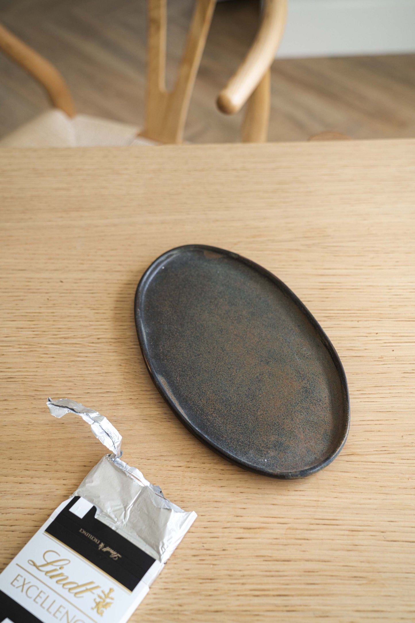 A Rust Matte Stoneware Serving Platter and Feast