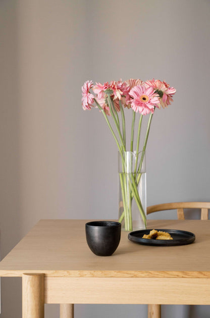 the Handmade Black Matte Stoneware Coffee Cup