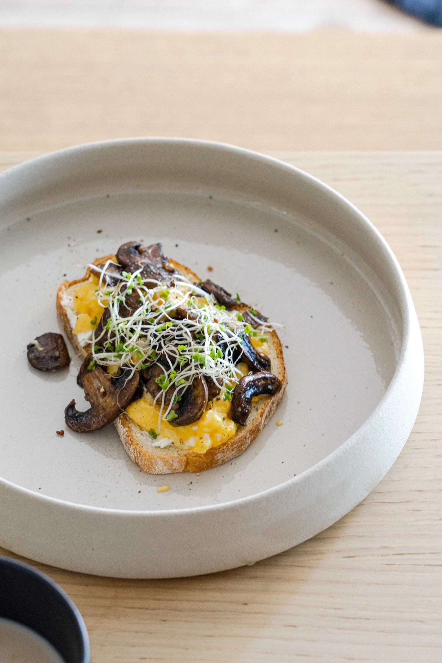 Handmade Stoneware Dinner Plates with High Sides