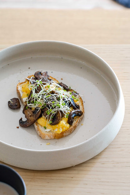 Handmade Stoneware Dinner Plates with High Sides