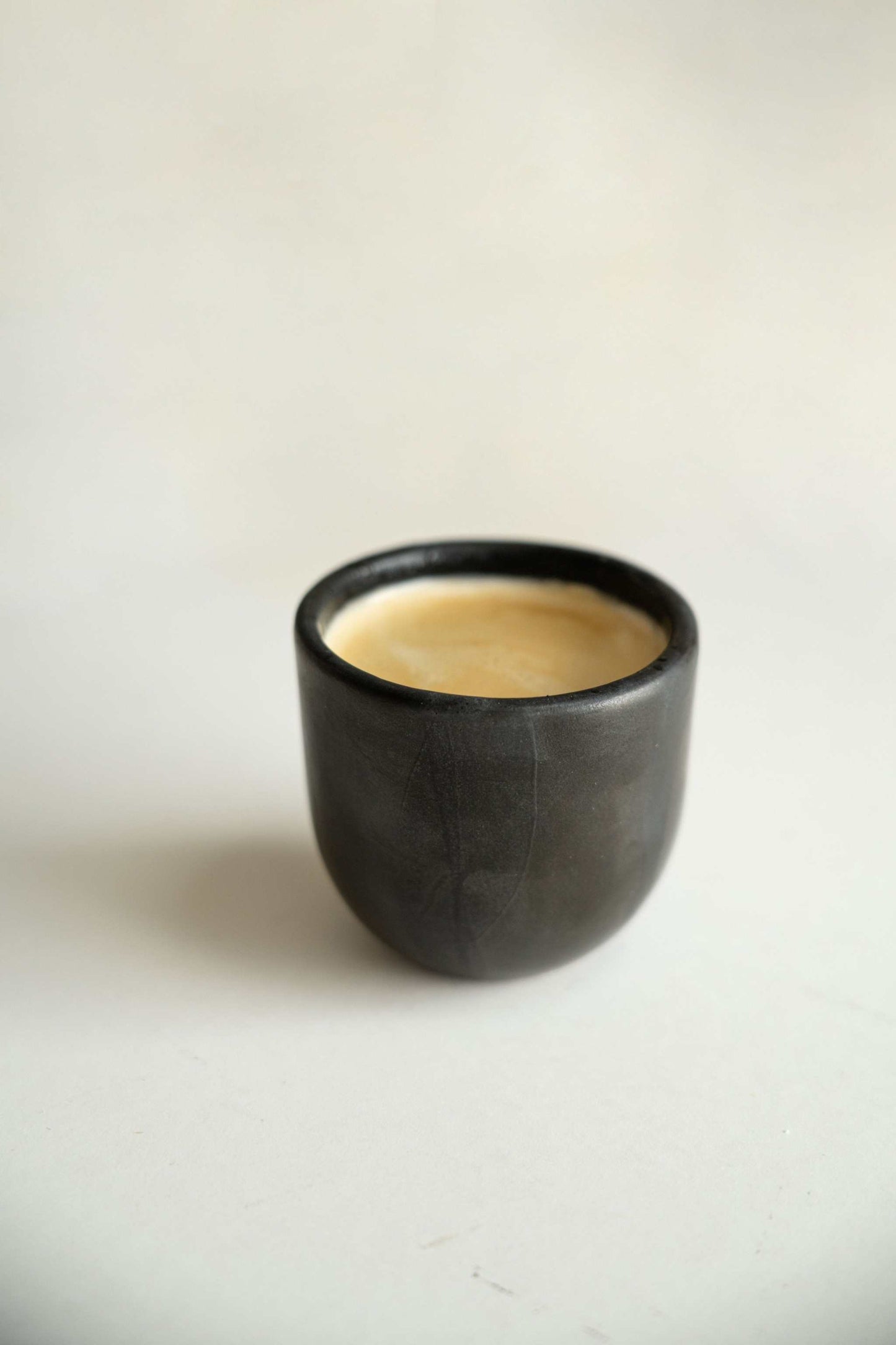 Handmade Black Stoneware Cup for Espresso